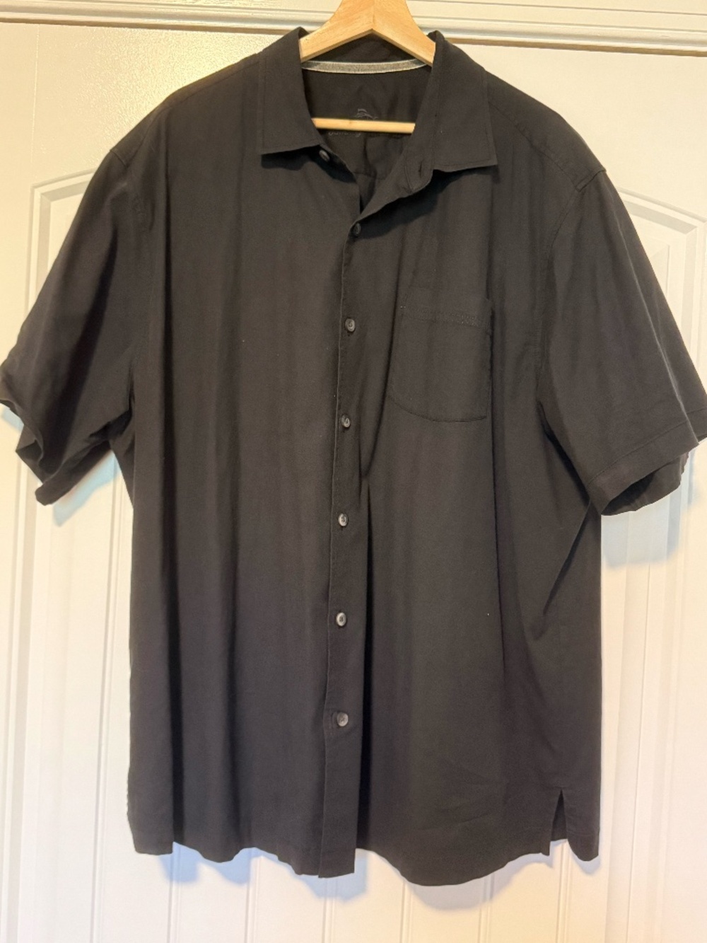 Tommy Bahama Men’s Black Silk Blend Button Front Shirt 1XLB Big Tall